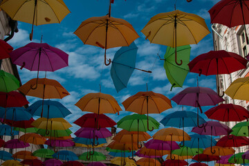 Fototapeta na wymiar pattern with umbrellas