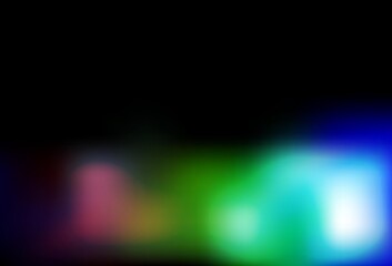 Dark Multicolor vector abstract blurred background.