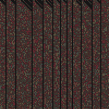 Rule 216 Neighbors 3 Elementary cellular automaton random seed sample implementation illustration