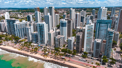 Recife Praia Boa Viagem Orla Litoral Pernambuco Parque Dona Lindu Prédios Gentrificação Oscar Niemeyer Arquitetura Engenharia Construções Paisagem Drone Mar Oceano Cidade