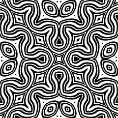 Obraz premium Abstract background with black and white mandala. Line art.Unique geometric vector swatch. Perfect for site backdrop, wrapping paper, wallpaper, textile and surface design. 