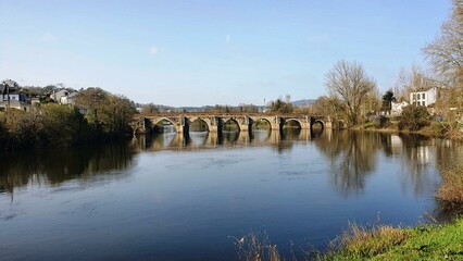 Puente romano sobre el río Miño en Lugo, Galicia