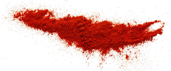 Red ground pepper. Chili pepper powder isolated on white background. - 508318003