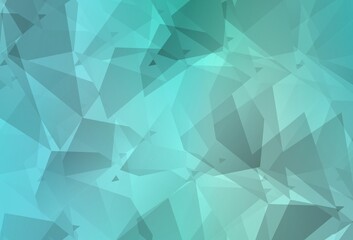 Obraz premium Light Green vector template with chaotic poly shapes.