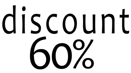 percentage discount text in black on isolated background