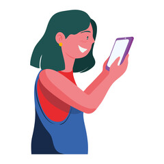 woman with smartphone