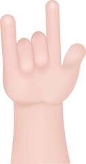 3d cartoon human hand gesture. Hand Emoji.