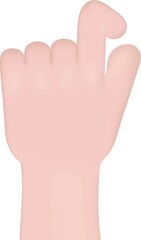 3d cartoon human hand gesture. Hand Emoji.