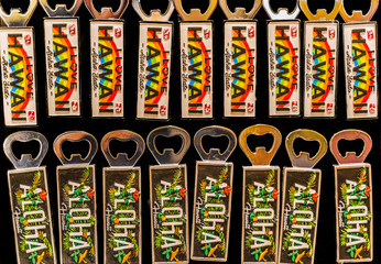 Colorful Hawaiian Magnets Bottle Openers Waikiki Honolulu Hawaii