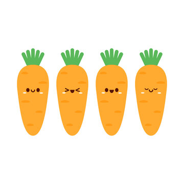 Caroot cartoon vector. Caroot on white background.