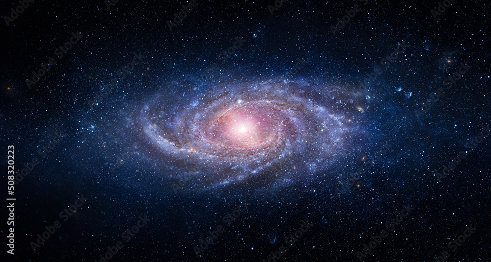 Wall mural space scene with stars in the galaxy. panorama. universe filled with stars, nebula and galaxy,. elem