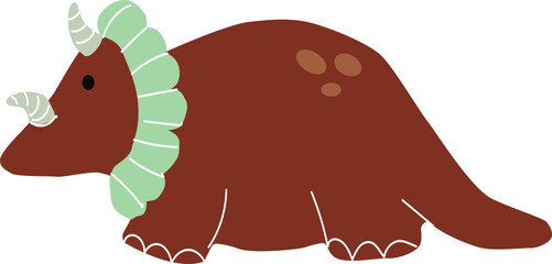 Vector image of a cute dinosaur. Children's illustration.