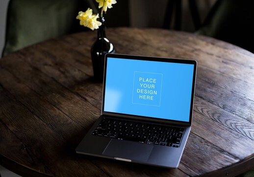 Laptop Screen Mockup for Startup Business Showcase