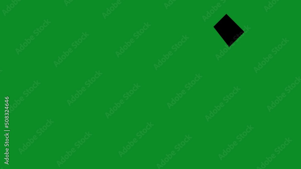 Poster animation loop of a checkmark on a green key chroma background