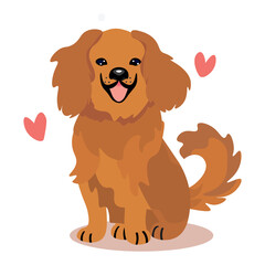 Obraz na płótnie Canvas cute lovely dog. Isolated illustration