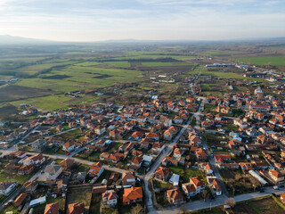 Obraz premium Aerial view of town of Svilengrad, Bulgaria