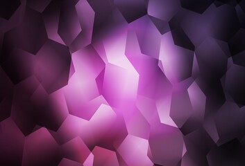 Light Pink vector backdrop with hexagons.