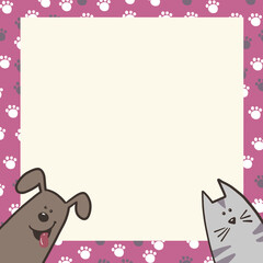 marco tarjeta de mascotas