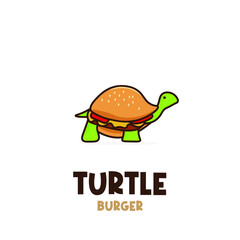 Turtle burger icon illustration logo