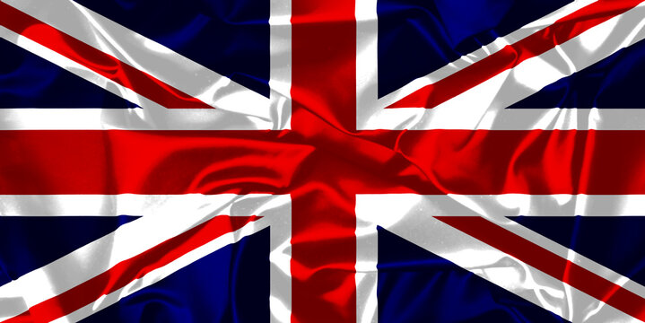 United Kingdom flag in the old retro background effect, close up 