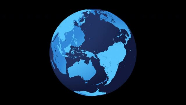 Animated Background Planet Earth on a Black Background