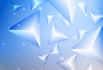 Light Blue, Yellow vector template with crystals, triangles.