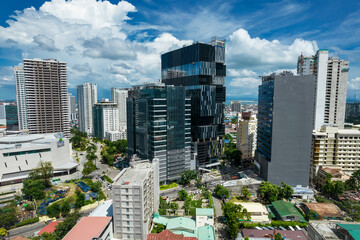 Cebu City, Philippines - Office towers and hotels surrounding the Cebu Business Park.