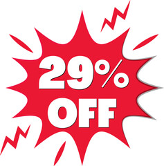 29% off with discount explosion red design 