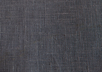 Textured background from natural linen fabric, green color. 