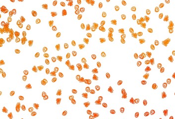 Light Orange vector background with bubbles.