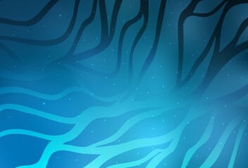 Light BLUE vector background with wry lines.
