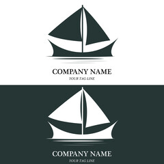 sailing boat logo and symbol vector