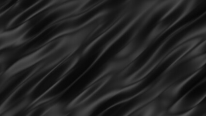 Black Plastic Geometric Abstract Background Wall Paper. Wave plane. Architectural Sculpture. 3D illustration. 3D high quality rendering. 3D CG.