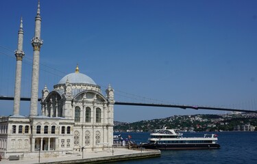 Fototapeta na wymiar Grand Mecidiye Mosque Ortaköy, Istanbul, Turkey