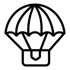 parachute delivery icon