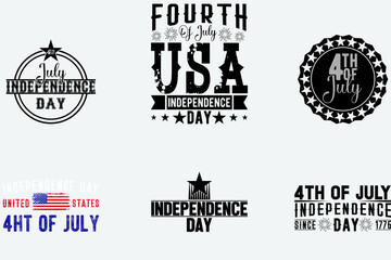 Happy Independence Day Vector T-Shirt Bundle