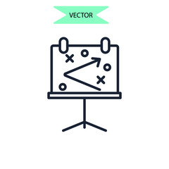 Strategy icons  symbol vector elements for infographic web