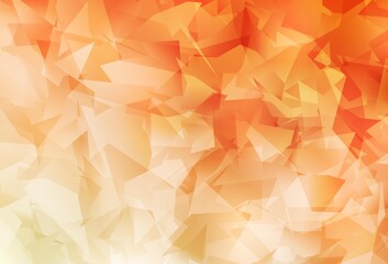 Light Orange vector polygonal pattern.