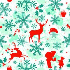 Seamless Christmas background. Vector illustration