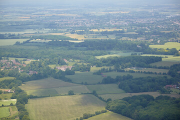 Naklejka premium The bird's eye view of the country side of Cambridgeshire. United Kingdom