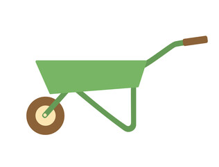 一輪の手押し車のイラスト © Rica Nohara