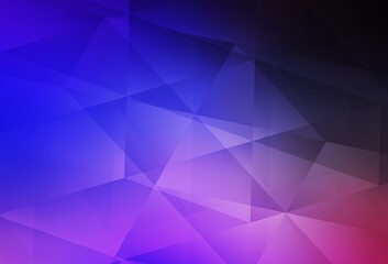 Obraz premium Dark Pink, Blue vector triangle mosaic template.