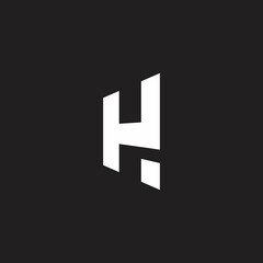 Obraz premium letter h y simple geometric dimensional logo vector