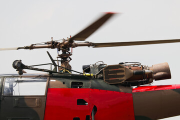 Light Utility Helicopter Rotor Engine with Cable Hoist