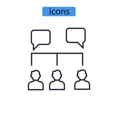 discussion icons  symbol vector elements for infographic web
