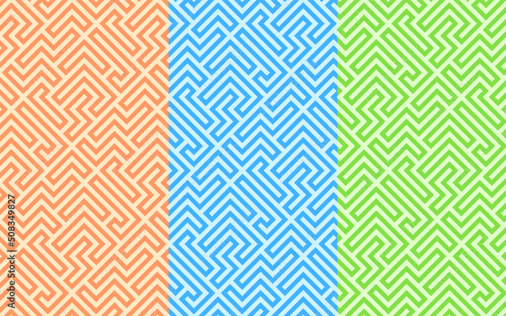 Poster minimalist themed mosaic pattern with geometric abstraction in various colors. abstract minimal patt