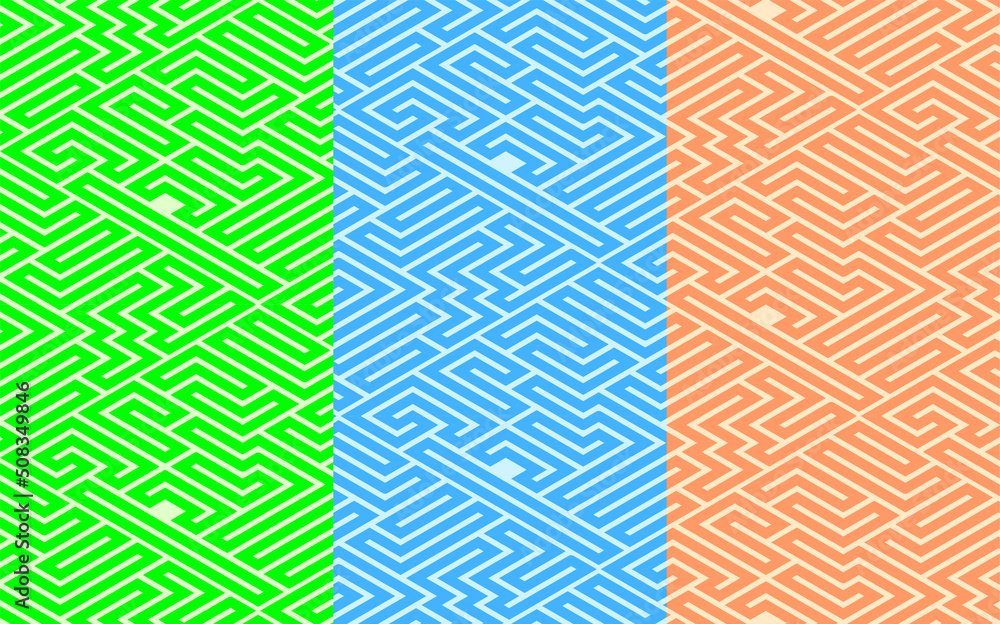 Poster minimalist themed mosaic pattern with geometric abstraction in various colors. abstract minimal patt