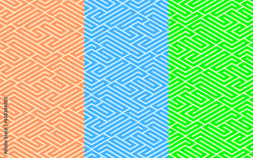 Poster minimalist themed mosaic pattern with geometric abstraction in various colors. abstract minimal patt