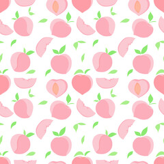 seamless pattern with pink peach