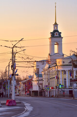 Sovetskaya Street at dawn